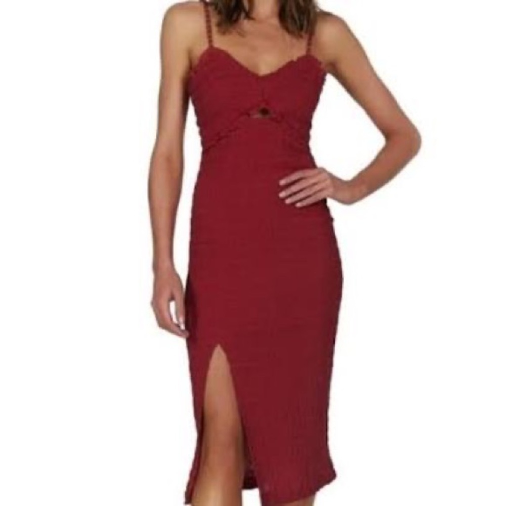 VIX by Paul Hermany Lora Midi Dress in Red